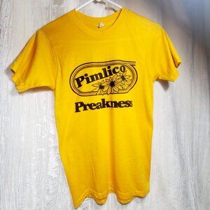 RARE Vintage 1970's 80's Small Pimlico Preakness Horse Racing T-shirt